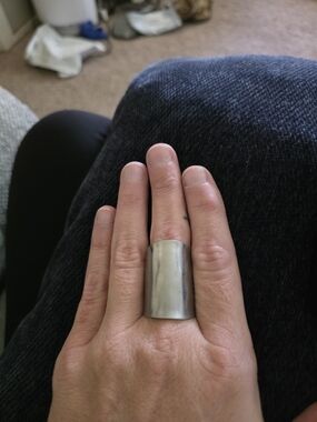 Wide Silver Statement Ring